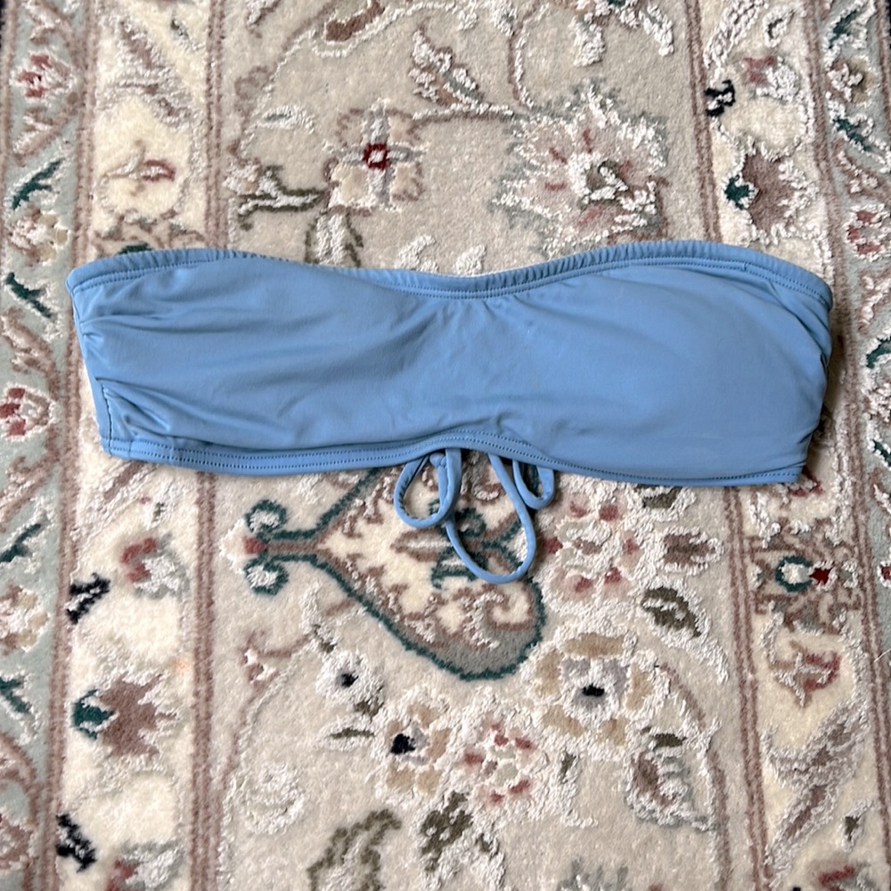 Baby Blue Strapless Bikini Top